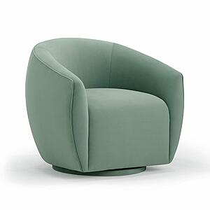 Jordan Sea Blue Velvet Swivel Chair by TOV Furniture