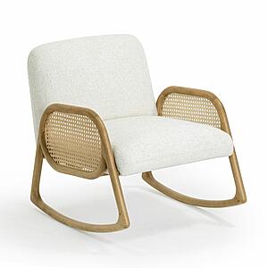 Bonney Cream Performance Fabric Rocking Chair by TOV Furniture