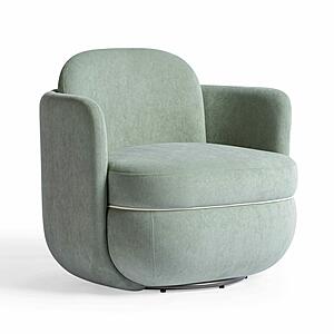 Wolfie Mint Green Velvet Swivel Chair by TOV Furniture