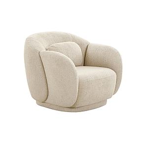 Misty Cream Boucle Accent Chair by TOV Furniture