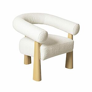 Spara Cream Performance Boucle Accent Chair by TOV Furniture