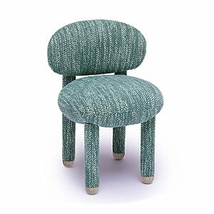 Manu Teal Nubby Performance Fabric Side Chair by TOV Furniture