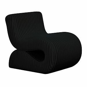 Senna Black Oversized Corduroy Accent Chair by TOV Furniture
