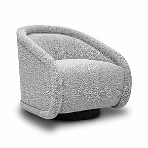 Rory Grey Boucle Swivel Chair by TOV Furniture