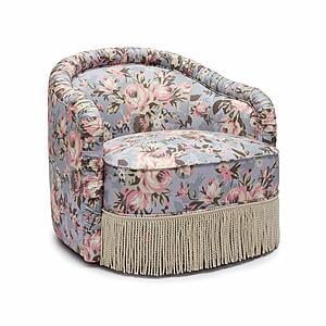 Pamela Spring Floral Print Tasseled Lounge Chair by TOV Furniture