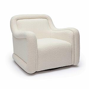 Charli Cream Boucle Swivel Chair by TOV Furniture