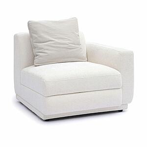 Perry Cream Chenille Modular RAF Corner Chair by TOV Furniture