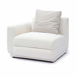 Perry Cream Chenille Modular LAF Corner Chair by TOV Furniture