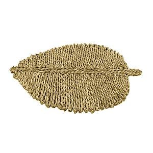 Leaf Natural Seagrass Placemat - Set of 4 by TOV Furniture