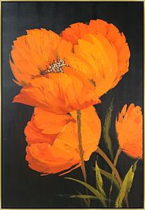 TT1059B Hand Painted Textured Canvas w/Foil in Frame (32x47) by Classy Art