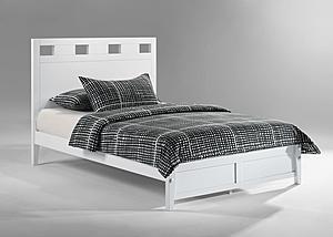 Tamarind White Platform Bed by Night & Day Furniture
