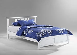Thyme White Platform Bed by Night & Day Furniture