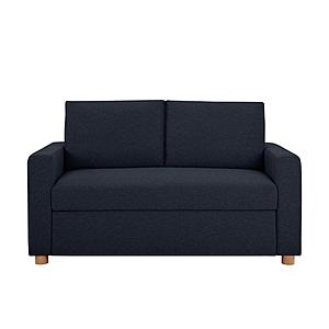 Serta&reg; Tyson Convertible Sofa in Navy Woven by Lifestyle