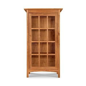Burlington Wood 1-Door Bookcase w/Glass Doors by Vermont Furniture Designs
