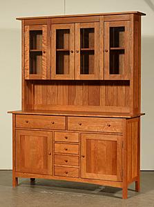 Burlington Wood Hutch Top w/Glass Doors by Vermont Furniture Designs