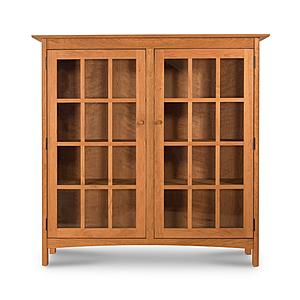 Heartwood Wood 2-Door Bookcase w/Glass Doors by Vermont Furniture Designs