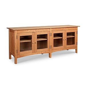 Burlington Wood Console Bookcase w/Glass Doors by Vermont Furniture Designs
