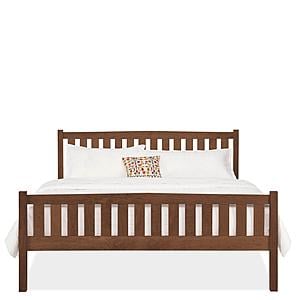 Mission Wood Bed w/High Footboard by Vermont Furniture Designs