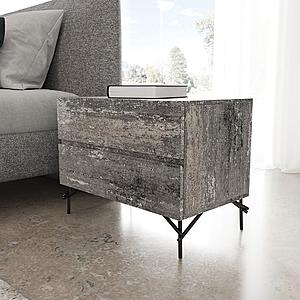 Nova Domus Aria - Italian Modern Multi Grey with texture Nightstand by VIG Furniture