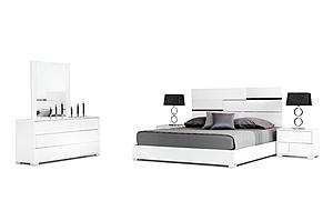 California King Modrest Ancona Italian Modern White Bedroom Set by VIG Furniture