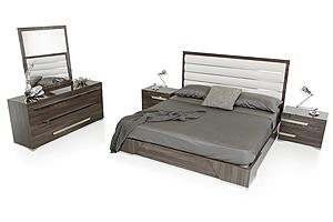 Queen Nova Domus Capulet Italian Modern Grey Bedroom Set by VIG Furniture