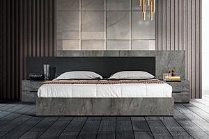 Queen Nova Domus Ferrara - Modern Volcano Oxide Grey Bed by VIG Furniture
