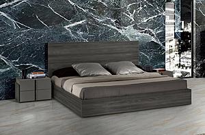 Nova Domus Lucia - Full Size Italian Modern Matte Grey / Elm Grey Bed by VIG Furniture