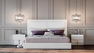 Full Size Modrest Nicla Italian Modern White Bed by VIG Furniture
