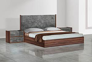Nova Domus Rado - California King Modern Walnut & Volcanic Slate Bed by VIG Furniture