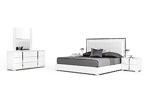 California King Modrest San Marino Modern White Bedroom Set by VIG Furniture