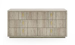 Nova Domus Roma - Modern Travertine + Gold Dresser by VIG Furniture