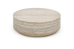 Nova Domus Roma - Modern Travertine Round Coffee Table by VIG Furniture