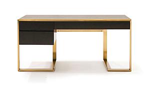 Modrest - Modern Fauna Wenge and Brass Desk by VIG Furniture