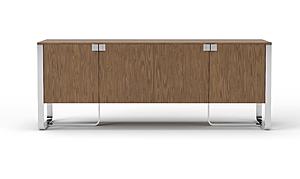 Modrest Pauline- Modern Walnut and Stainless Steel Sideboard Buffet by VIG Furniture