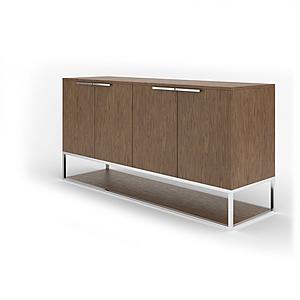 Modrest Heloise - Modern Walnut and Stainless Steel Buffet by VIG Furniture