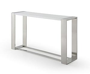Modrest Fauna - Modern White High Gloss & Stainless Steel Console Table by VIG Furniture
