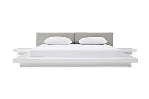 Modrest Opal Modern White & Grey Queen Platform Bed by VIG Furniture