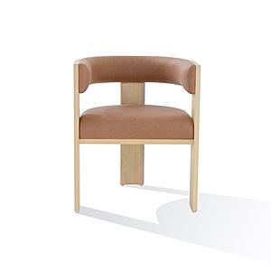 Nova Domus Osaka - Modern Natural Ash + Rust Fabric Dining Chair by VIG Furniture