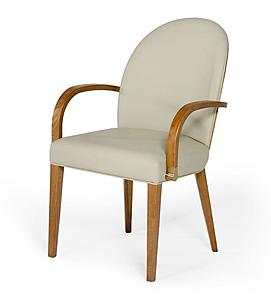 Modrest Rexford Modern Beige & Walnut Dining Armchair by VIG Furniture