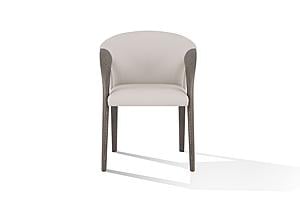 Modrest Wynetta Mid-Century Modern Grey Vegan Leather + Grey Ash Dining Chair by VIG Furniture