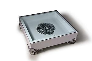 LS538 Emma Modern White Coffee Table w/ Glass Top by VIG Furniture