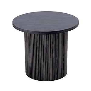 Modrest - Rawlins Modern Mid Century Black Ash Round End Table by VIG Furniture