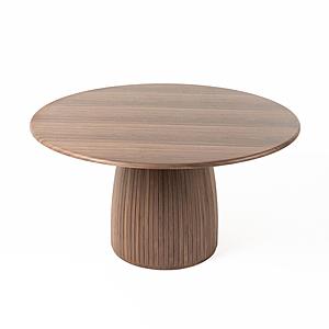 Modrest Sheridan - Mid-Century Modern Walnut Round Dining Table by VIG Furniture