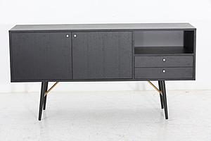 Modrest Billy Modern Black Oak & Gold Buffet by VIG Furniture