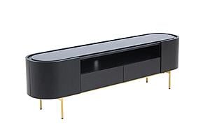 Modrest Bowie - Mid-Century Modern Black Oak + Brass TV Stand by VIG Furniture