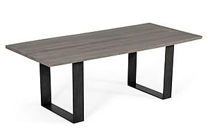 Modrest Murphy - Modern Grey Aged Oak & Black Metal Dining Table by VIG Furniture