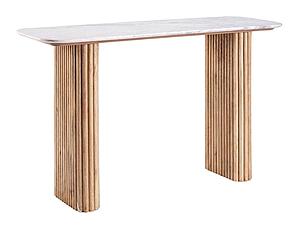 Modrest - Cambridge White Marble & Mango Console Table by VIG Furniture