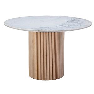 Modrest - Cambridge White Marble & Mango Round Dining Table by VIG Furniture