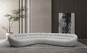 Divani Casa Yolonda - Off-White Fabric Sectional Sofa by VIG Furniture