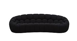 Divani Casa Yolonda - Modern Curved Black Fabric Sofa by VIG Furniture